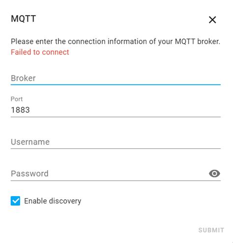 In addition it is required to create a. . Home assistant mqtt broker failed to connect